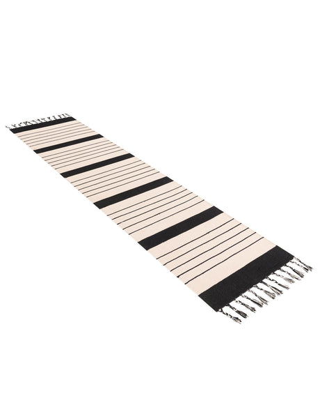 Black and White 2' 7 x 10' Chindi Cotton Runner Area Rug Interior Design Home Decor Carpet Mat for Sale at Rug Engine