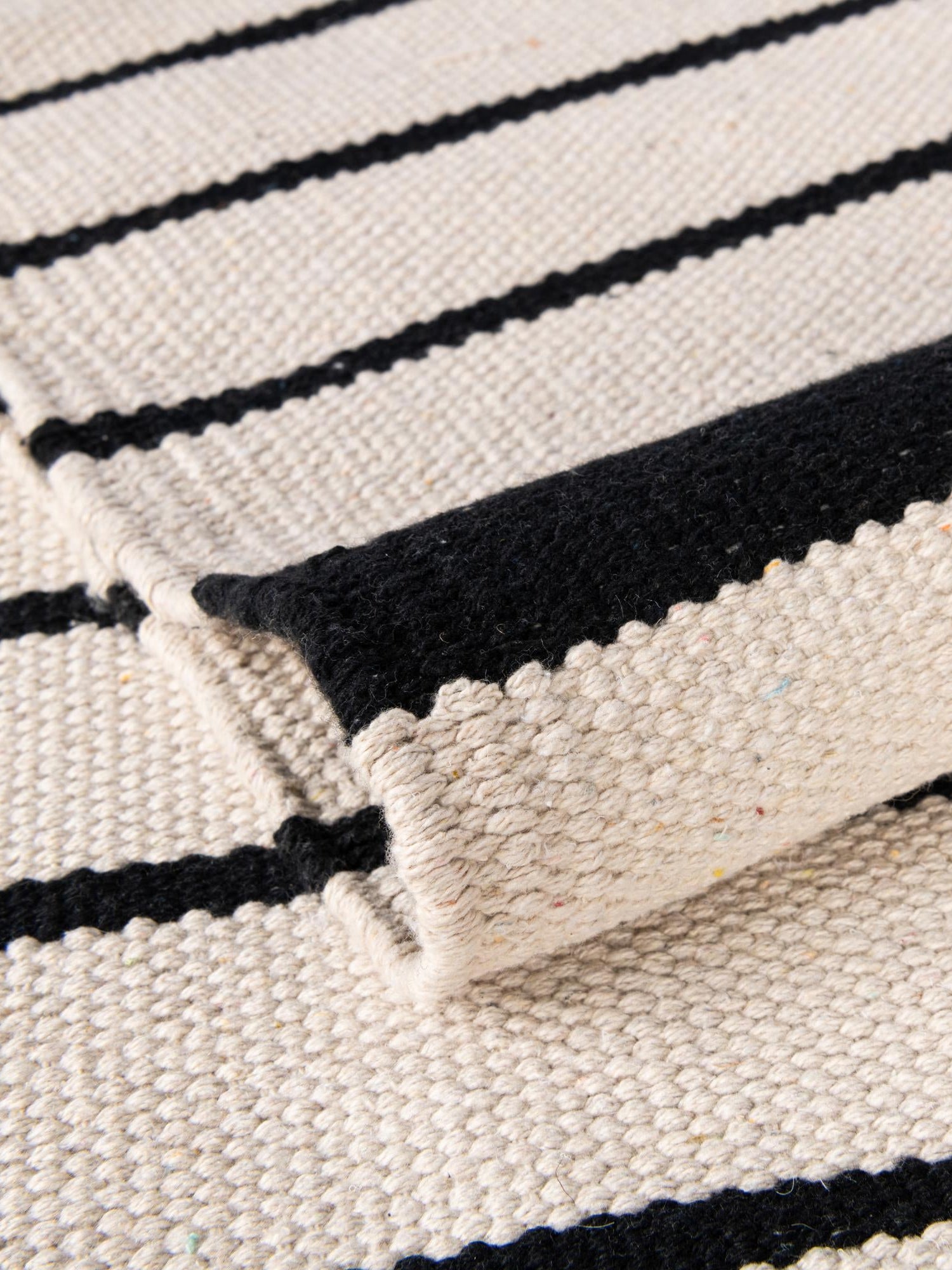 Black and White 2' 2 x 6' 1 Chindi Cotton Runner Area Rug Interior Design Home Decor Carpet Mat for Sale at Rug Engine