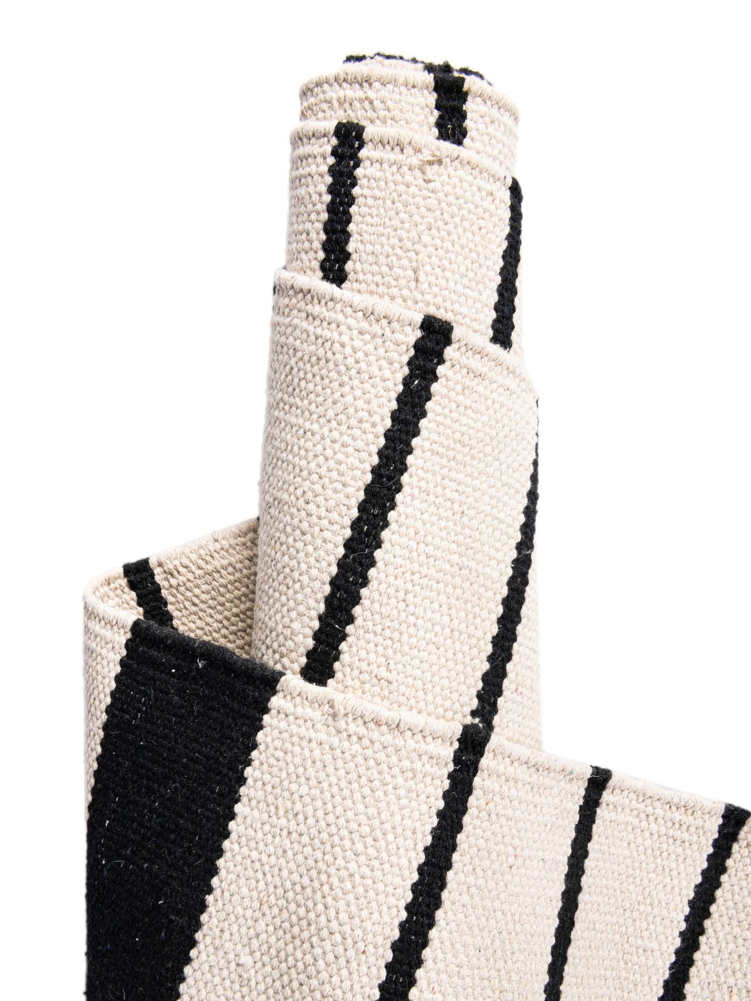 Black and White 2' 2 x 6' 1 Chindi Cotton Runner Area Rug Interior Design Home Decor Carpet Mat for Sale at Rug Engine