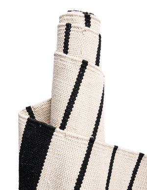 Black and White 2' 2 x 6' 1 Chindi Cotton Runner Rug