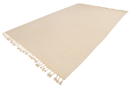Beige and White 10' x 14' 1 Chindi Cotton Rectangle Area Rug Interior Design Home Decor Carpet Mat for Sale at Rug Engine