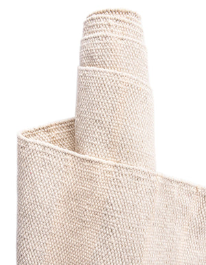 Beige and White 5' 1 x 8' Chindi Cotton Rectangle Rug