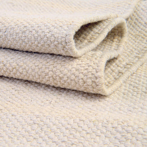 Beige and White 7' 1 x 7' 1 Chindi Cotton Square Rug