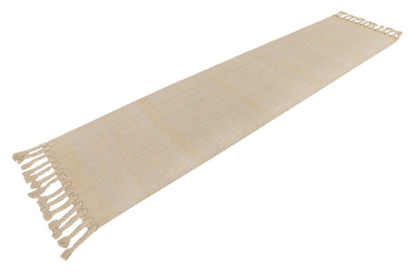 Beige and White 2' 7 x 10' Chindi Cotton Runner Area Rug Interior Design Home Decor Carpet Mat for Sale at Rug Engine