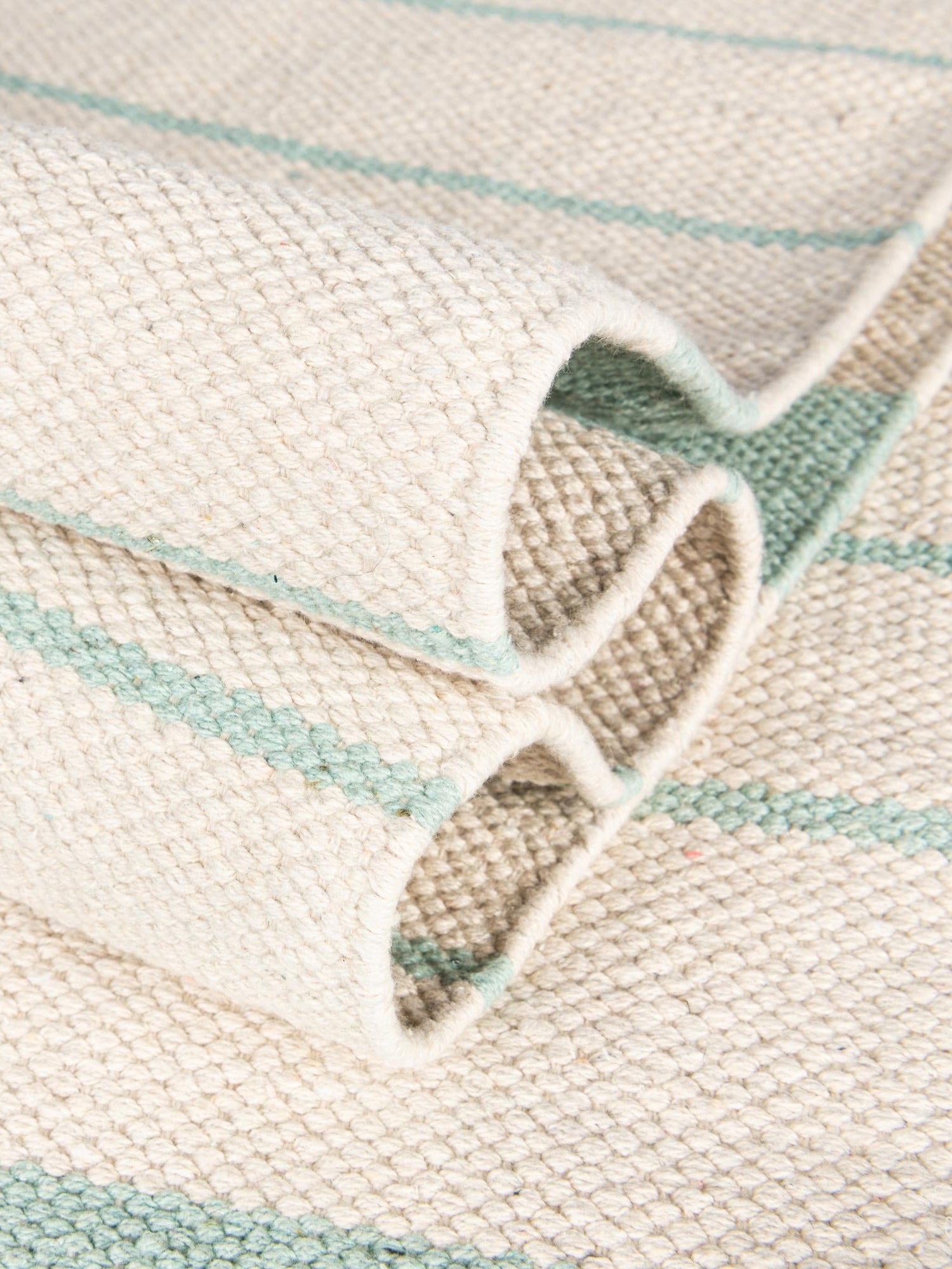 White and Aqua 9' x 12' Chindi Cotton Rectangle Area Rug Interior Design Home Decor Carpet Mat for Sale at Rug Engine
