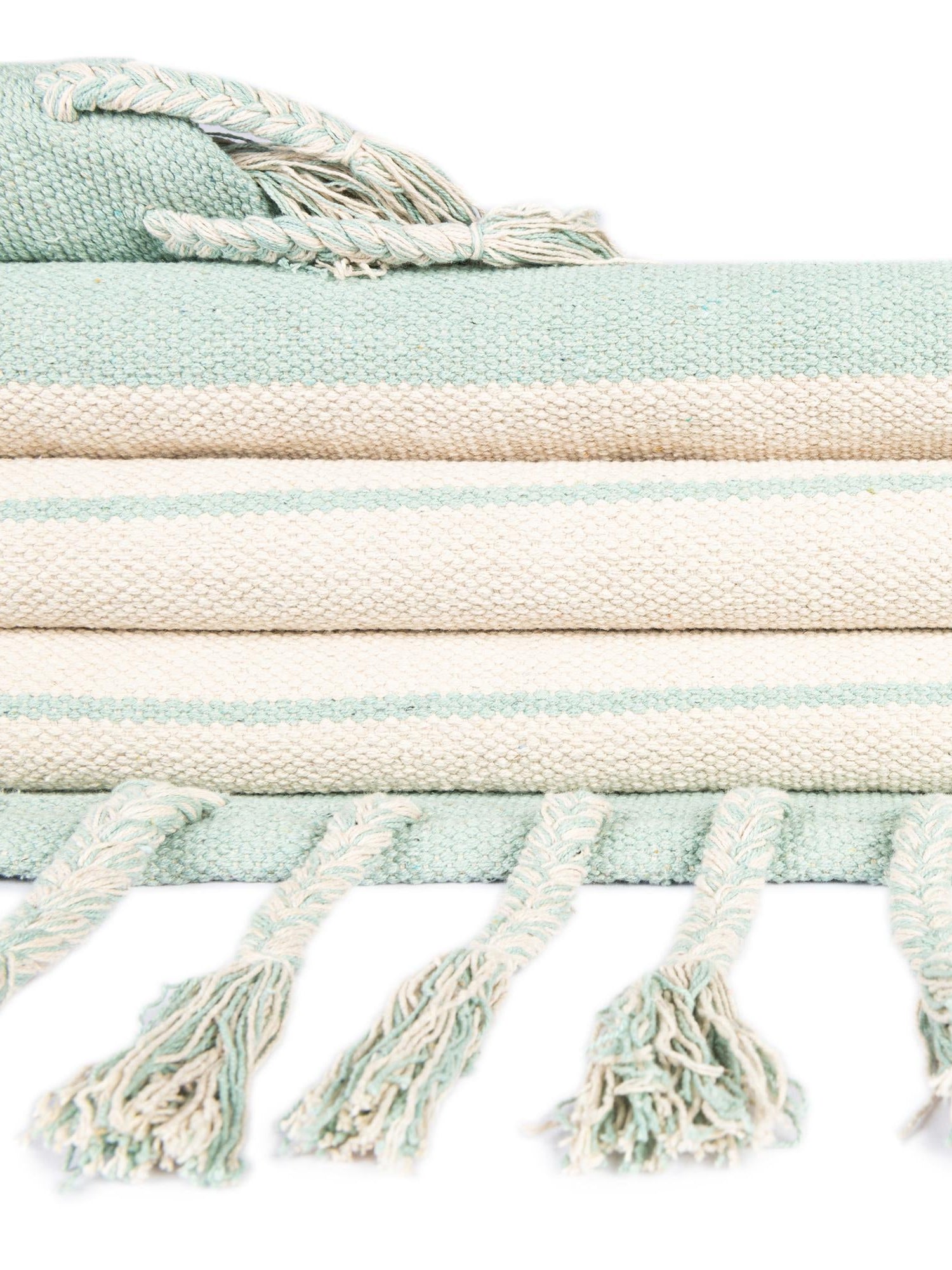 White and Aqua 10' x 14' 1 Chindi Cotton Rectangle Area Rug Interior Design Home Decor Carpet Mat for Sale at Rug Engine