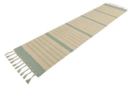 White and Aqua 2' 7 x 10' Chindi Cotton Runner Area Rug Interior Design Home Decor Carpet Mat for Sale at Rug Engine