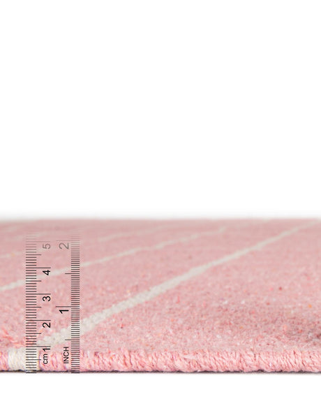 Pink and White 2' x 3' 1 Chindi Cotton Rectangle Area Rug Interior Design Home Decor Carpet Mat for Sale at Rug Engine