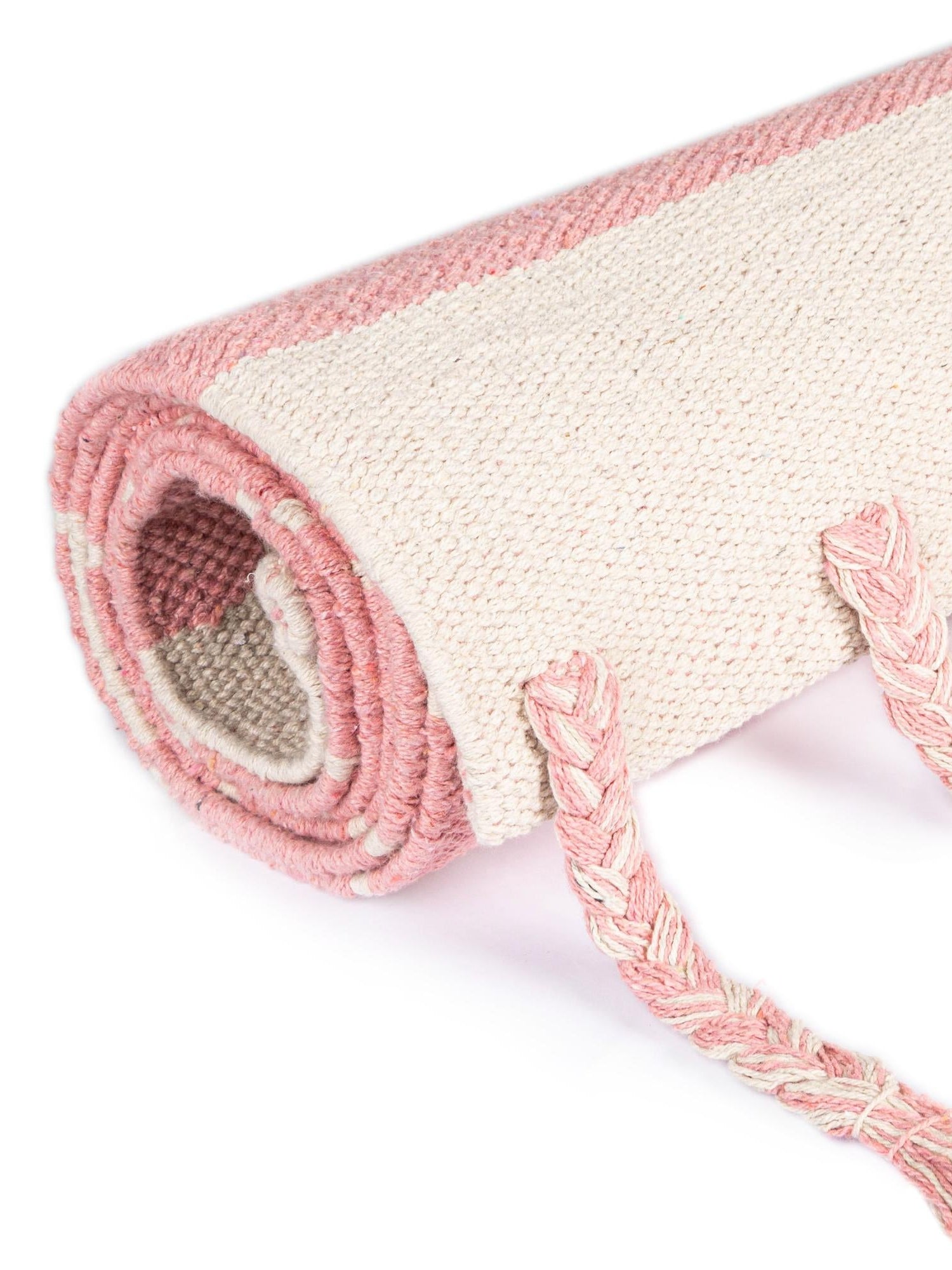 Pink and White 10' x 14' 1 Chindi Cotton Rectangle Area Rug Interior Design Home Decor Carpet Mat for Sale at Rug Engine