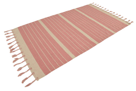 Pink and White 5' 1 x 8' Chindi Cotton Rectangle Area Rug Interior Design Home Decor Carpet Mat for Sale at Rug Engine