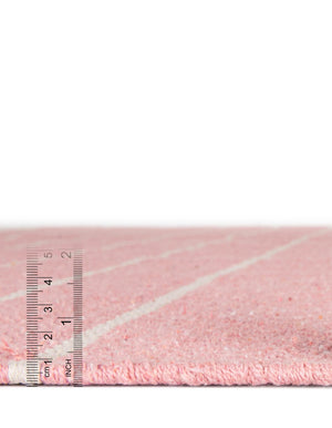 Pink and White 3' x 10' Chindi Cotton Runner Rug