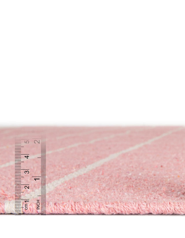 Pink and White 3' x 10' Chindi Cotton Runner Rug