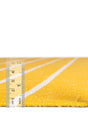 Gold and White 6' 1 x 9' Chindi Cotton Rectangle Rug