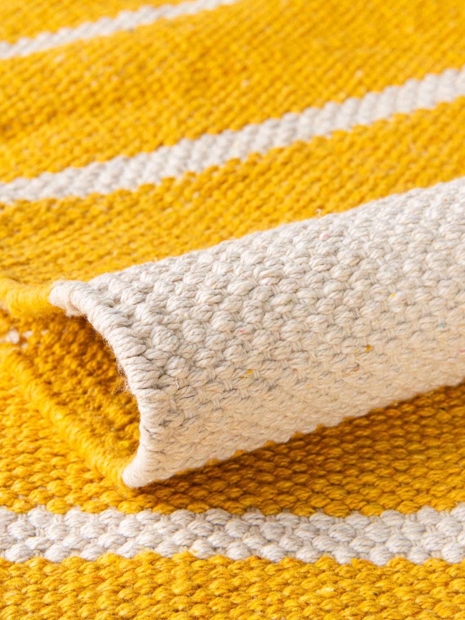 Gold and White 2' 7 x 10' Chindi Cotton Runner Area Rug Interior Design Home Decor Carpet Mat for Sale at Rug Engine