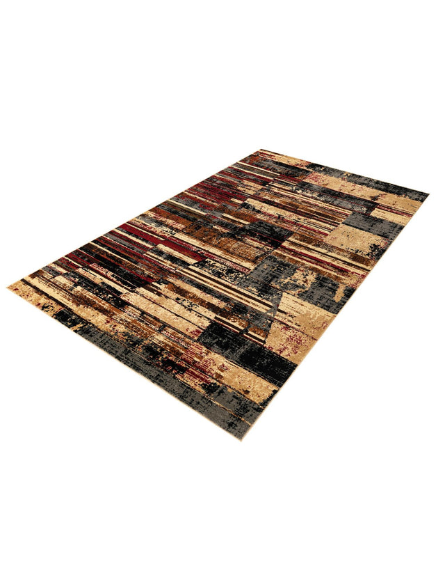 Multicolor 5' 3 x 8' Saturn Rectangle Area Rug Stain Resistant Easy Clean Classic Vintage Design Durable Carpet for Affordable Home Interiors for Sale at Rug Engine