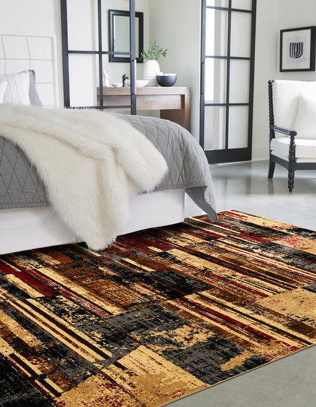 Multicolor 2' x 3' 1 Saturn Rectangle Area Rug Stain Resistant Easy Clean Classic Vintage Design Durable Carpet for Affordable Home Interiors for Sale at Rug Engine