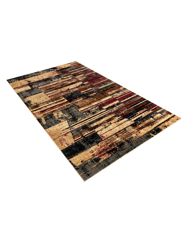 Multicolor 5' 3 x 8' Saturn Rectangle Area Rug Stain Resistant Easy Clean Classic Vintage Design Durable Carpet for Affordable Home Interiors for Sale at Rug Engine
