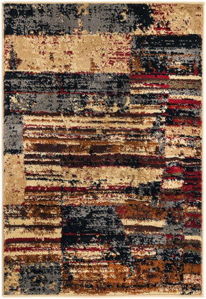Multicolor 2' x 3' 1 Saturn Rectangle Area Rug Stain Resistant Easy Clean Classic Vintage Design Durable Carpet for Affordable Home Interiors for Sale at Rug Engine