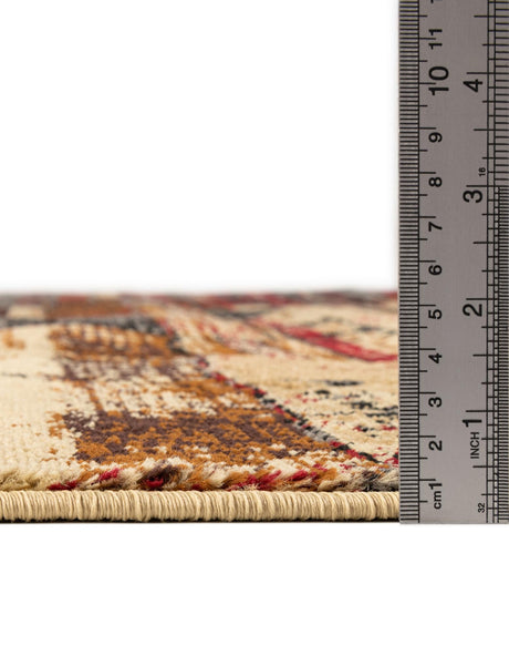 Multicolor 3' 1 x 3' 1 Saturn Round Area Rug Stain Resistant Easy Clean Classic Vintage Design Durable Carpet for Affordable Home Interiors for Sale at Rug Engine