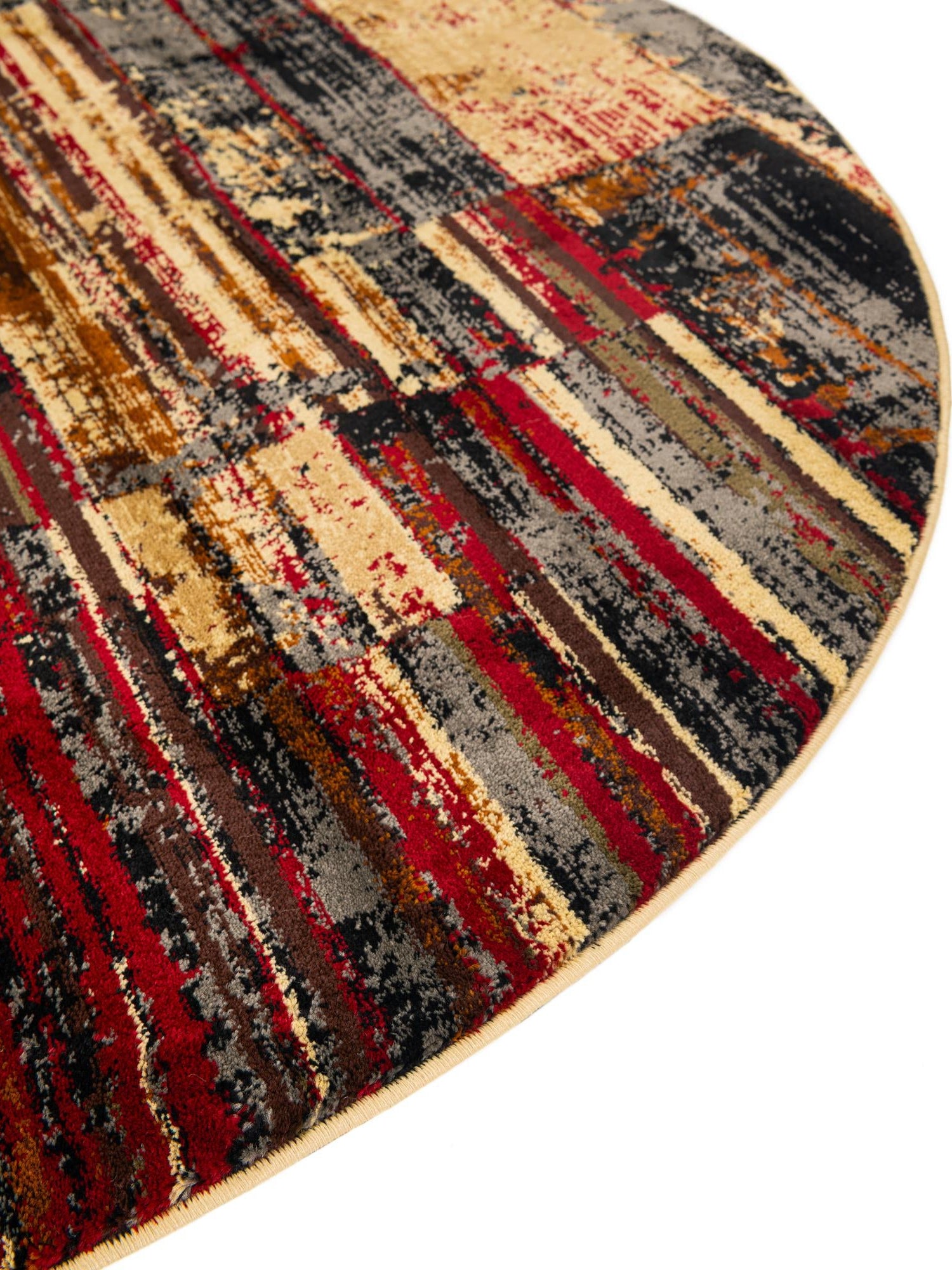 Multicolor 7' 10 x 7' 10 Saturn Round Area Rug Stain Resistant Easy Clean Classic Vintage Design Durable Carpet for Affordable Home Interiors for Sale at Rug Engine