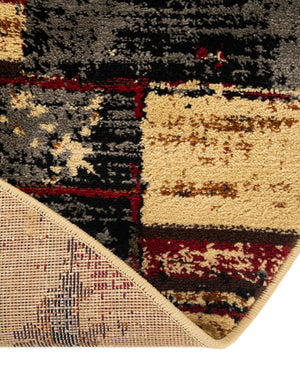 Multicolor 5' 3 x 5' 3 Saturn Round Area Rug Stain Resistant Easy Clean Classic Vintage Design Durable Carpet for Affordable Home Interiors for Sale at Rug Engine