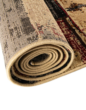 Multicolor 5' 3 x 5' 3 Saturn Round Area Rug Stain Resistant Easy Clean Classic Vintage Design Durable Carpet for Affordable Home Interiors for Sale at Rug Engine