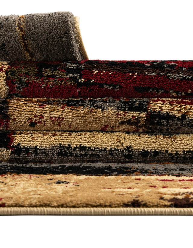 Multicolor 7' 10 x 7' 10 Saturn Round Area Rug Stain Resistant Easy Clean Classic Vintage Design Durable Carpet for Affordable Home Interiors for Sale at Rug Engine