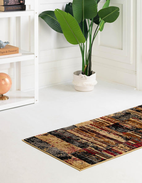 Multicolor 2' x 9' Saturn Runner Area Rug Stain Resistant Easy Clean Classic Vintage Design Durable Carpet for Affordable Home Interiors for Sale at Rug Engine