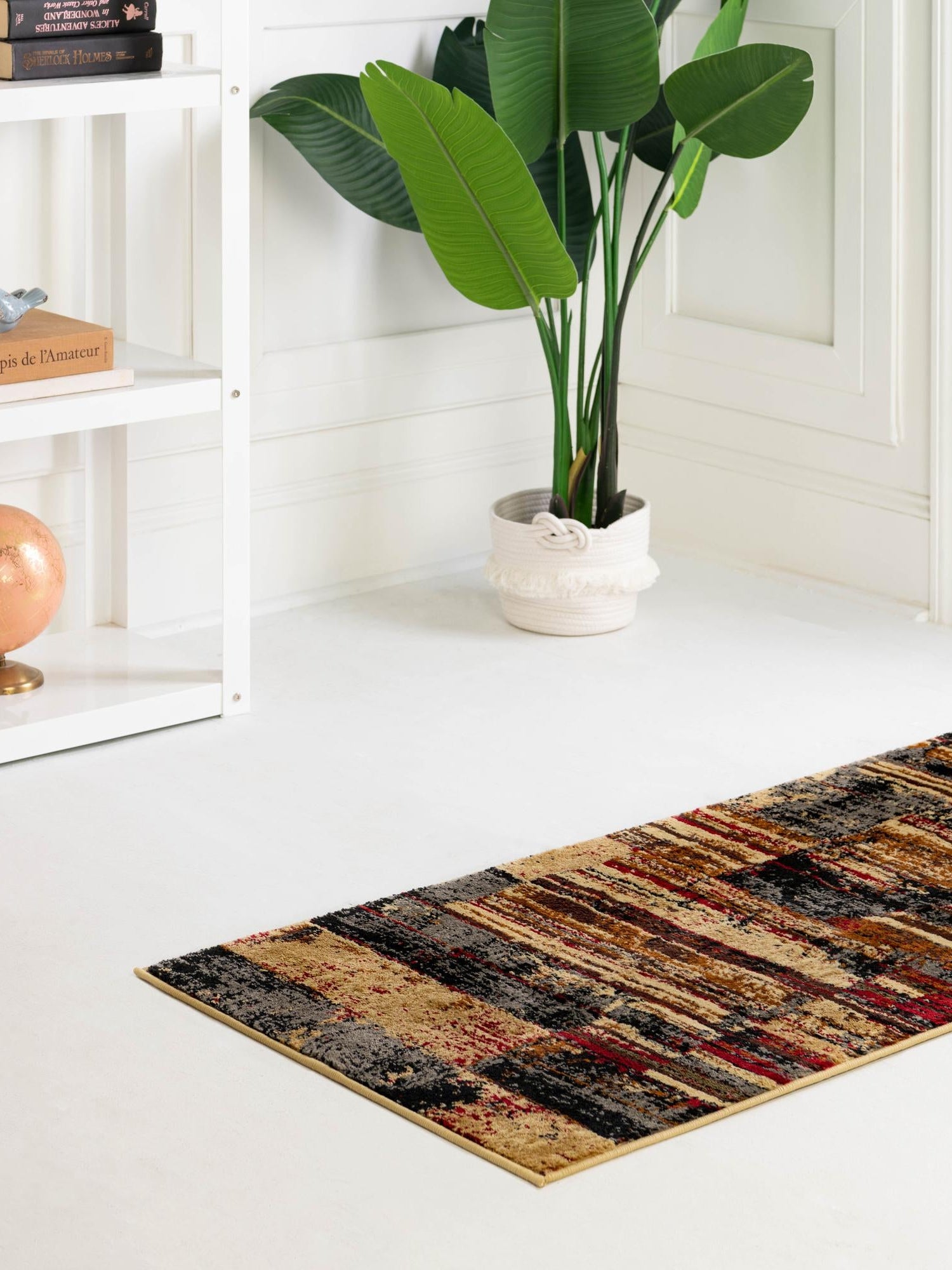 Multicolor 2' x 5' 1 Saturn Runner Area Rug Stain Resistant Easy Clean Classic Vintage Design Durable Carpet for Affordable Home Interiors for Sale at Rug Engine