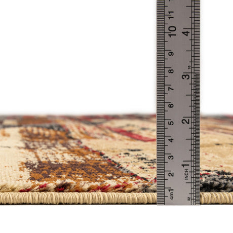Multicolor 2' x 9' Saturn Runner Area Rug Stain Resistant Easy Clean Classic Vintage Design Durable Carpet for Affordable Home Interiors for Sale at Rug Engine