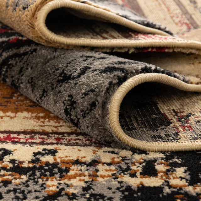 Multicolor 2' x 5' 1 Saturn Runner Area Rug Stain Resistant Easy Clean Classic Vintage Design Durable Carpet for Affordable Home Interiors for Sale at Rug Engine