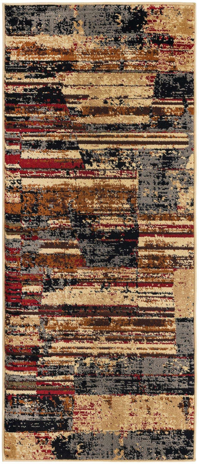 Multicolor 2' x 5' 1 Saturn Runner Area Rug Stain Resistant Easy Clean Classic Vintage Design Durable Carpet for Affordable Home Interiors for Sale at Rug Engine