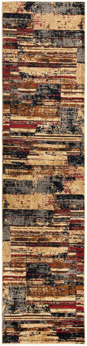 Multicolor 2' x 9' Saturn Runner Area Rug Stain Resistant Easy Clean Classic Vintage Design Durable Carpet for Affordable Home Interiors for Sale at Rug Engine