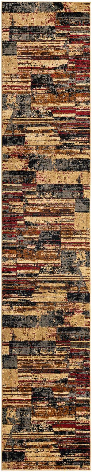 Multicolor 2' 7 x 14' 1 Saturn Runner Area Rug Stain Resistant Easy Clean Classic Vintage Design Durable Carpet for Affordable Home Interiors for Sale at Rug Engine