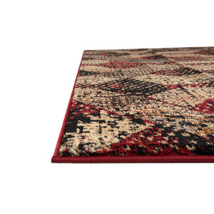 Burgundy 10' x 14' Saturn Rectangle Area Rug Stain Resistant Easy Clean Classic Vintage Design Durable Carpet for Affordable Home Interiors for Sale at Rug Engine