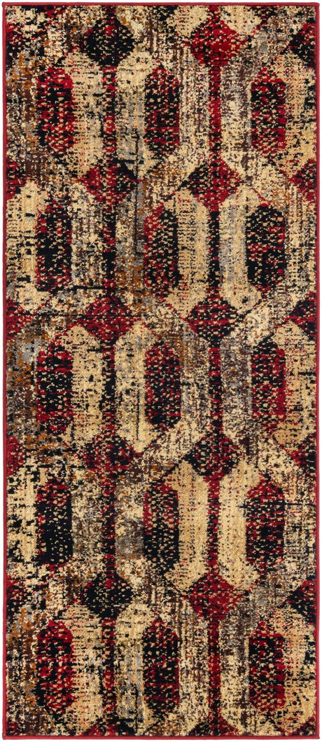 Burgundy 2' 2 x 5' Saturn Runner Area Rug Stain Resistant Easy Clean Classic Vintage Design Durable Carpet for Affordable Home Interiors for Sale at Rug Engine