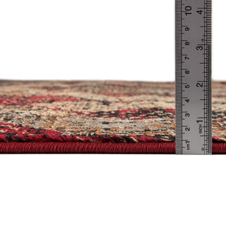 Burgundy 2' 2 x 12' Saturn Runner Area Rug Stain Resistant Easy Clean Classic Vintage Design Durable Carpet for Affordable Home Interiors for Sale at Rug Engine
