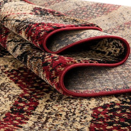 Burgundy 2' 2 x 12' Saturn Runner Area Rug Stain Resistant Easy Clean Classic Vintage Design Durable Carpet for Affordable Home Interiors for Sale at Rug Engine