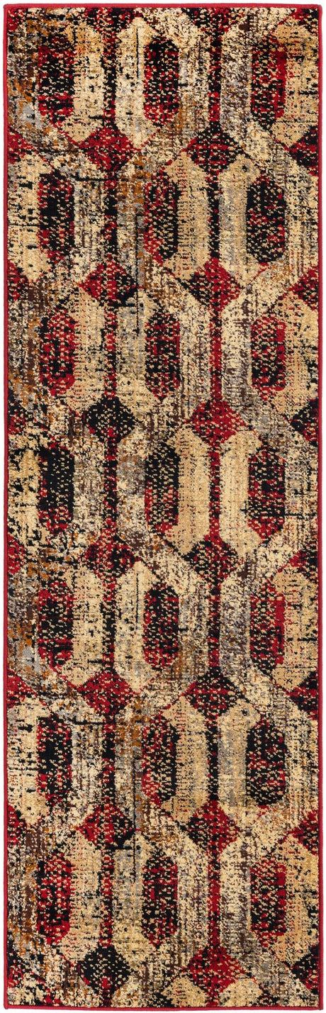 Burgundy 2' 2 x 7' Saturn Runner Area Rug Stain Resistant Easy Clean Classic Vintage Design Durable Carpet for Affordable Home Interiors for Sale at Rug Engine