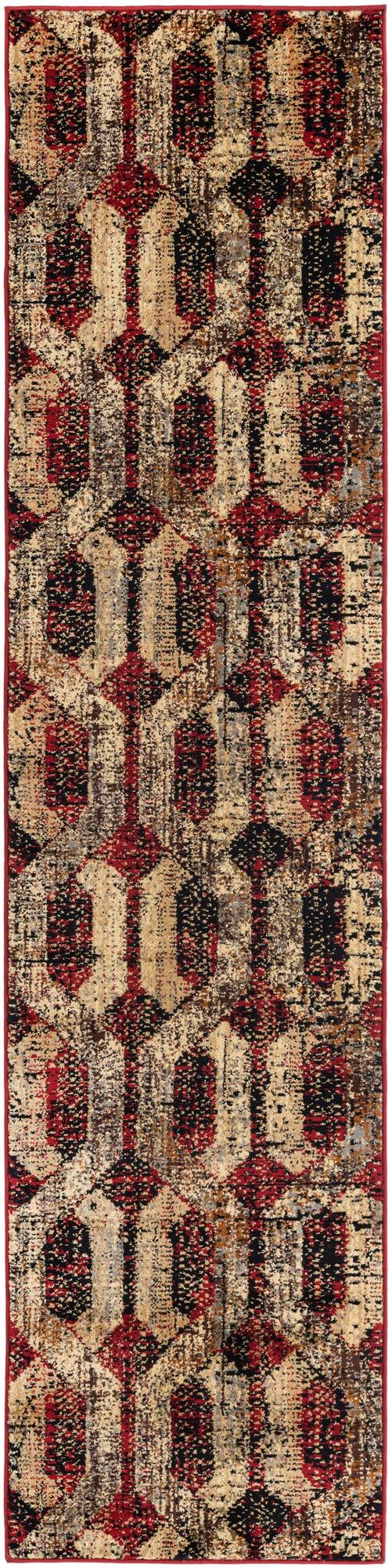 Burgundy 2' 2 x 9' Saturn Runner Area Rug Stain Resistant Easy Clean Classic Vintage Design Durable Carpet for Affordable Home Interiors for Sale at Rug Engine