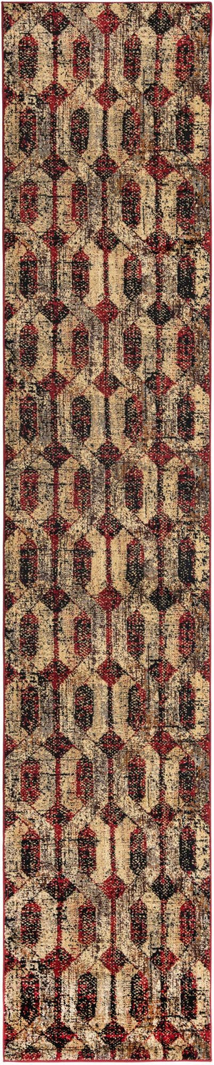 Burgundy 2' 7 x 14' Saturn Runner Area Rug Stain Resistant Easy Clean Classic Vintage Design Durable Carpet for Affordable Home Interiors for Sale at Rug Engine