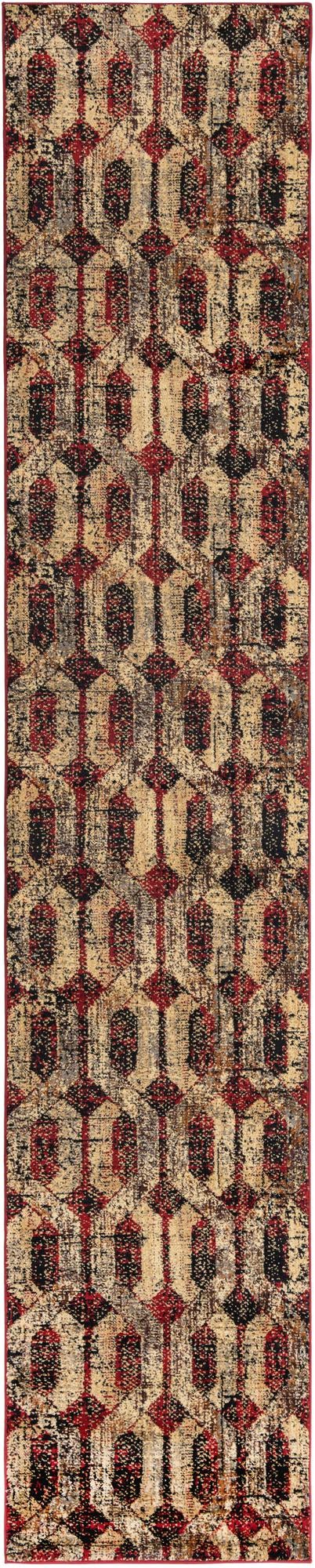 Burgundy 2' 7 x 14' Saturn Runner Area Rug Stain Resistant Easy Clean Classic Vintage Design Durable Carpet for Affordable Home Interiors for Sale at Rug Engine