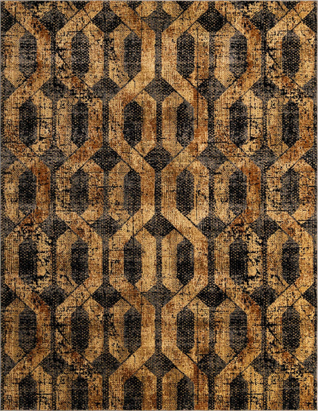 Black Gray 7' 10 x 10' Saturn Rectangle Area Rug Stain Resistant Easy Clean Classic Vintage Design Durable Carpet for Affordable Home Interiors for Sale at Rug Engine
