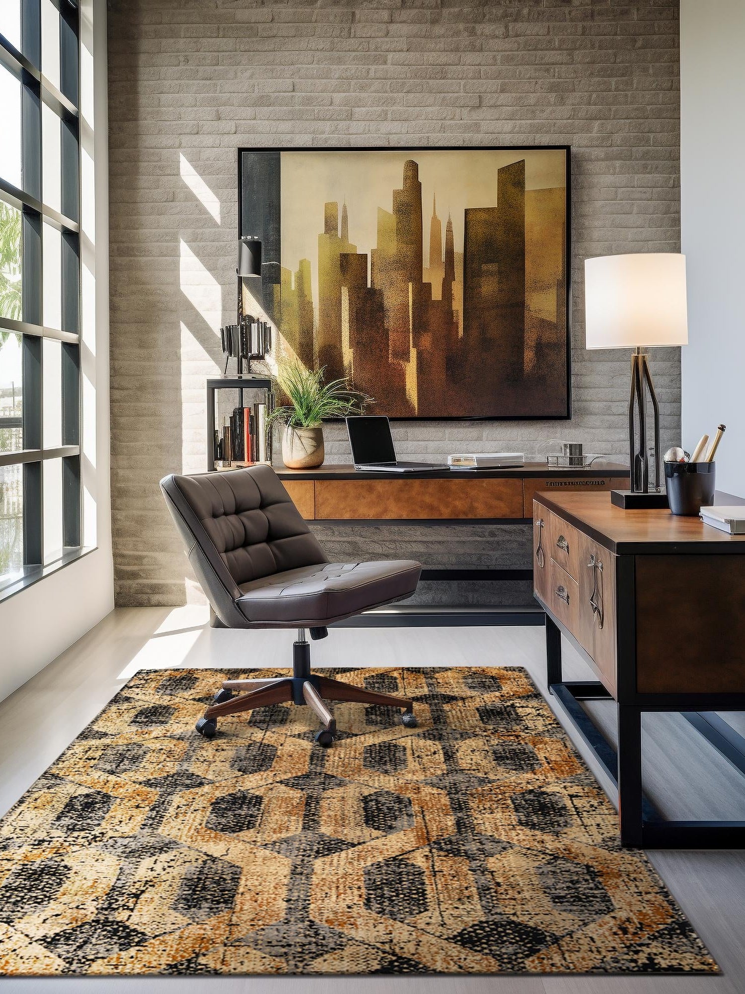 Black Gray 7' 10 x 10' Saturn Rectangle Area Rug Stain Resistant Easy Clean Classic Vintage Design Durable Carpet for Affordable Home Interiors for Sale at Rug Engine