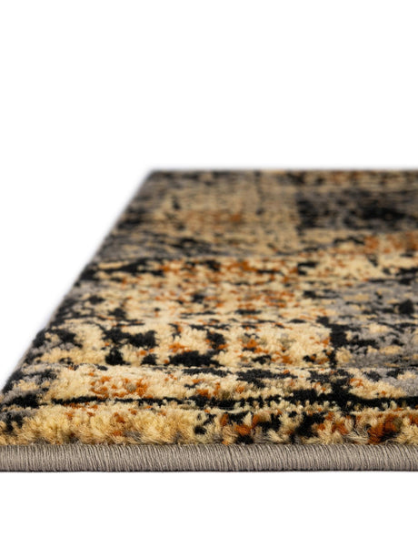Black Gray 10' x 14' Saturn Rectangle Area Rug Stain Resistant Easy Clean Classic Vintage Design Durable Carpet for Affordable Home Interiors for Sale at Rug Engine