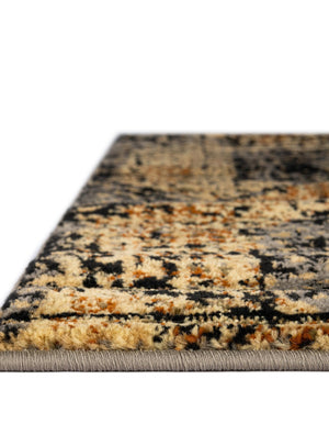 Black Gray 7' 10 x 10' Saturn Rectangle Area Rug Stain Resistant Easy Clean Classic Vintage Design Durable Carpet for Affordable Home Interiors for Sale at Rug Engine