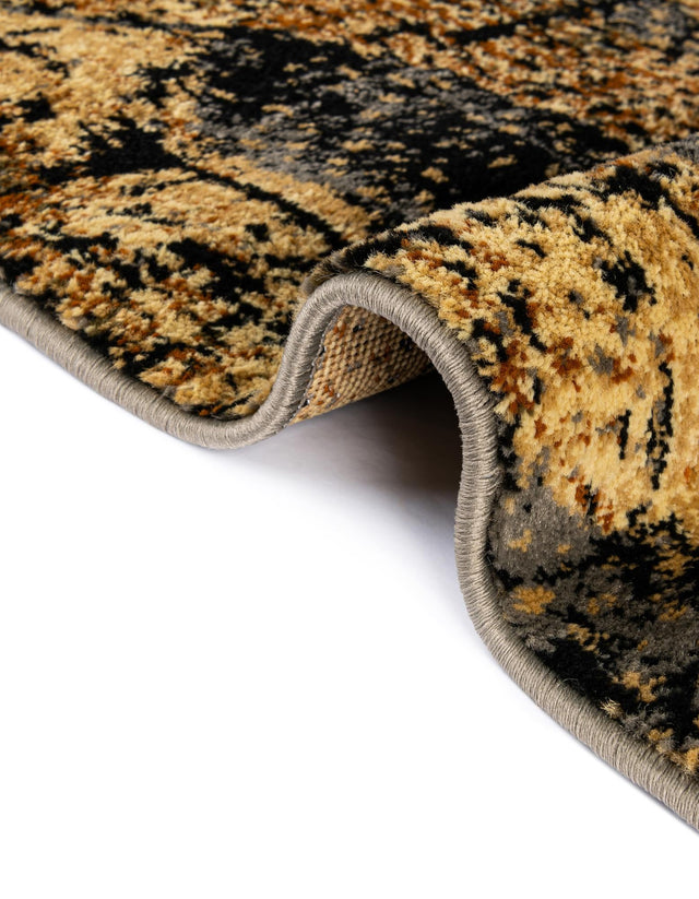 Black Gray 7' 10 x 10' Saturn Rectangle Area Rug Stain Resistant Easy Clean Classic Vintage Design Durable Carpet for Affordable Home Interiors for Sale at Rug Engine