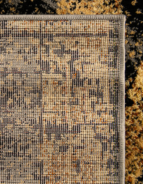 Black Gray 2' 7 x 14' Saturn Runner Area Rug Stain Resistant Easy Clean Classic Vintage Design Durable Carpet for Affordable Home Interiors for Sale at Rug Engine