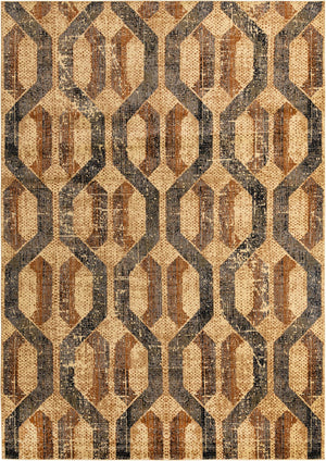 Beige Cream 10' x 14' Saturn Rectangle Area Rug Stain Resistant Easy Clean Classic Vintage Design Durable Carpet for Affordable Home Interiors for Sale at Rug Engine