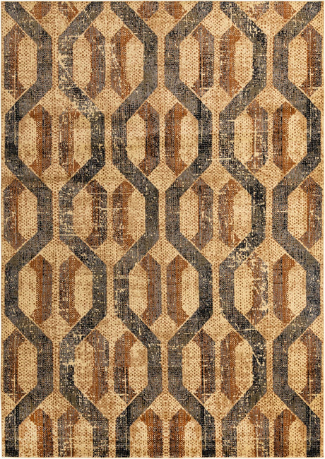 Beige Cream 10' x 14' Saturn Rectangle Area Rug Stain Resistant Easy Clean Classic Vintage Design Durable Carpet for Affordable Home Interiors for Sale at Rug Engine